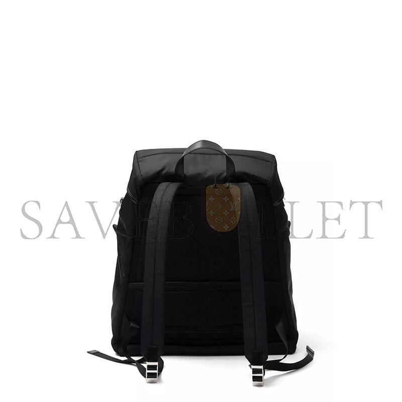 PRADA RE-NYLON LEATHER-TRIMMED BACKPACK 2VZ108 (45*38*18cm)